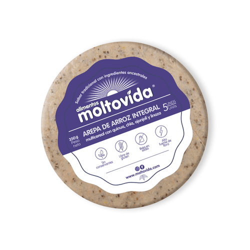 AREPA DE ARROZ INTEGRAL MOLTOVIDA*350GR