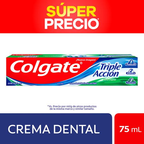 CREMA DENTAL COLGATE TRIPLE ACCION *75ML