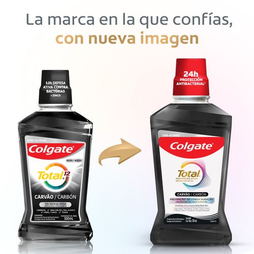 ENJUAGUE COLGATE TOTAL 12 CARBON X500ML