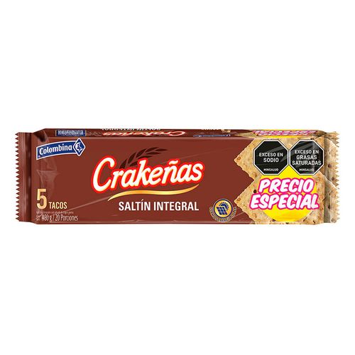 CRAKENAS SALTIN INTEGRAL  x 480GR