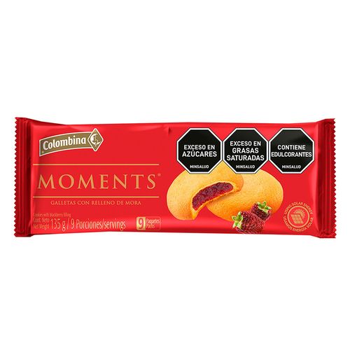 GALLETAS RELLENAS DE MORA  MOMENTS*135GR
