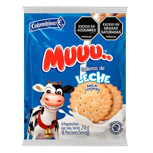 GALLETA DE LECHE MUU*18UND
