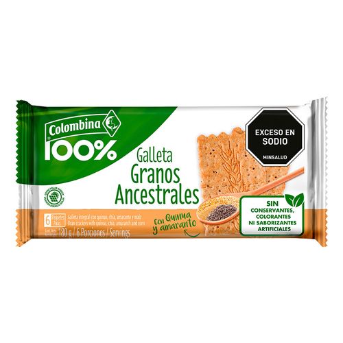 GALLETA GRANOS ANCESTRALE COLOMBINA*180G