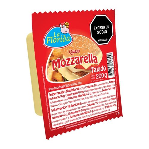 QUESO MOZARELLA TAJADO LA FLORIDA*200GR