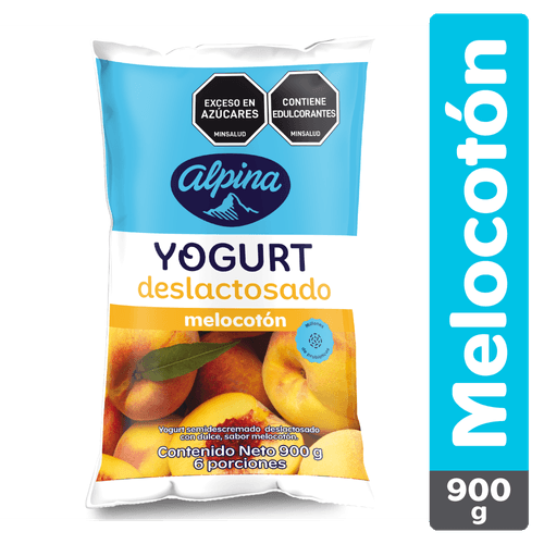 YOGURT DESLACTOSADO MELOCOTON  x  900 ML