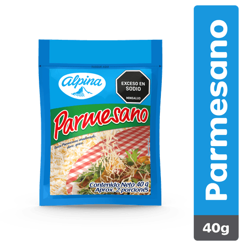 QUESO PARMESANO RALLADO  x 40GR ALPINA