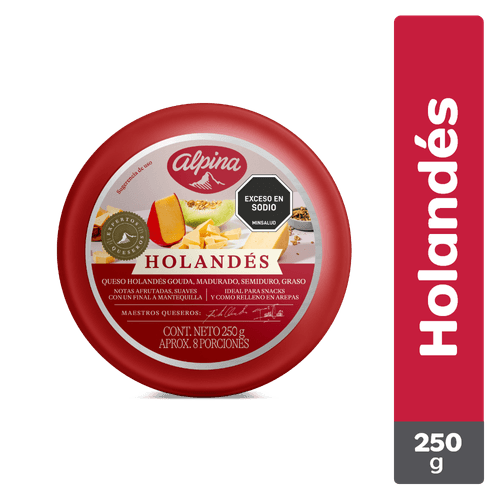QUESO HOLANDES  x 250GR ALPINA