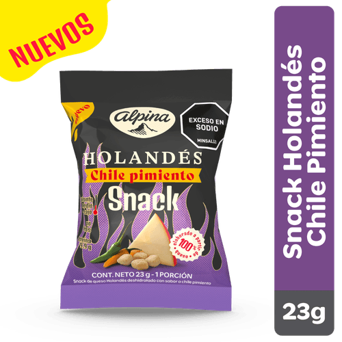 SNACK QUESO CHILE PIMIENTO ALPINA *23GR