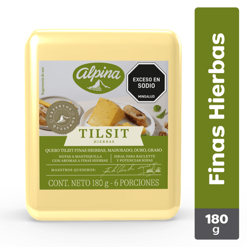 QUESO FINAS HIERBAS ALPINA CUÑA *180GR