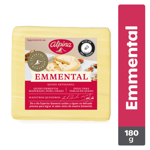 QUESO EMMENTAL ALPINA CUÑA *180GR