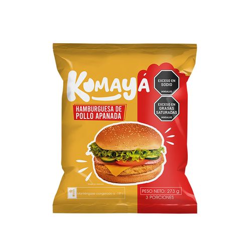 HAMBURGUESA POLLO APANADA KOMA YA *273GR