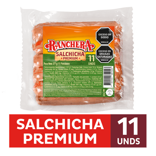 SALCHICHA RANCHERA PREMIUM X11 *377GR