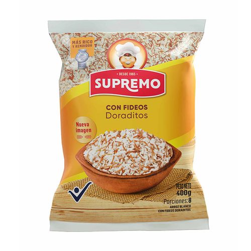 ARROZ SUPREMO CON FIDEOS BOLSA *400GR