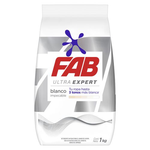 DETERGENTE FAB POLVO ULTRA BLAN *1KG