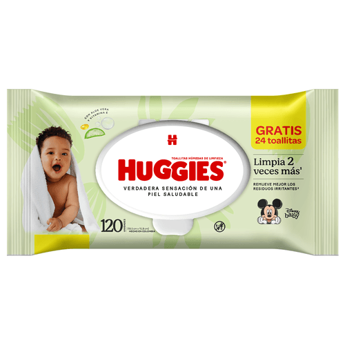 TOALL LIMPIEZ HUGGIES *120UND+GTS 24UND