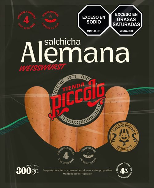 SALCHICHA ALEMANA PICCOLO X4 *300GR