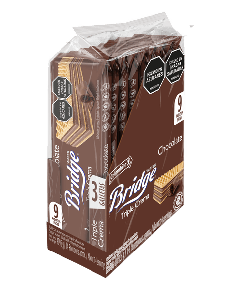 GALLETAS BRIDGE XL CHOCOLAT X9 *45GR