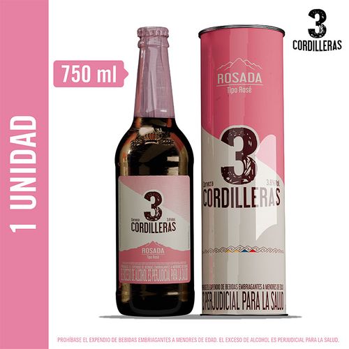 CERVEZA 3 CORDILLERAS ROSADA *750ML