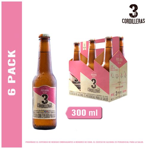 CERVEZA 3 CORDILLERAS ROSADA*6UND*300ML