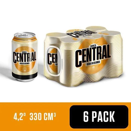 CERVEZA CENTRAL SIXPACK LATA *330ML