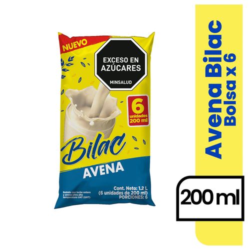 BEBIDA LECHE Y AVENA UHT BILAC 6 *200ML