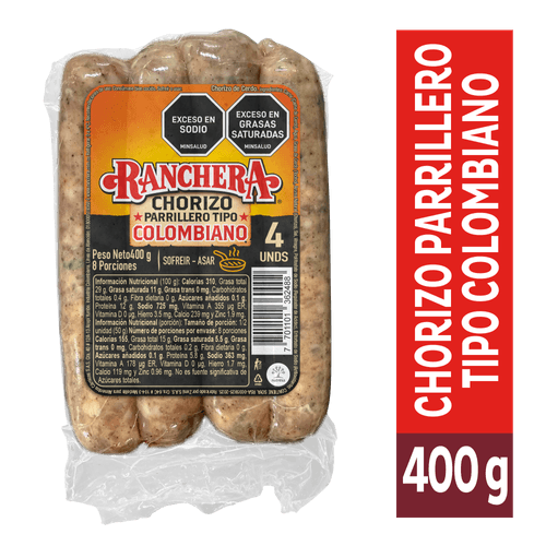 CHORIZO COLOMBIANO RANCHERA *400GR