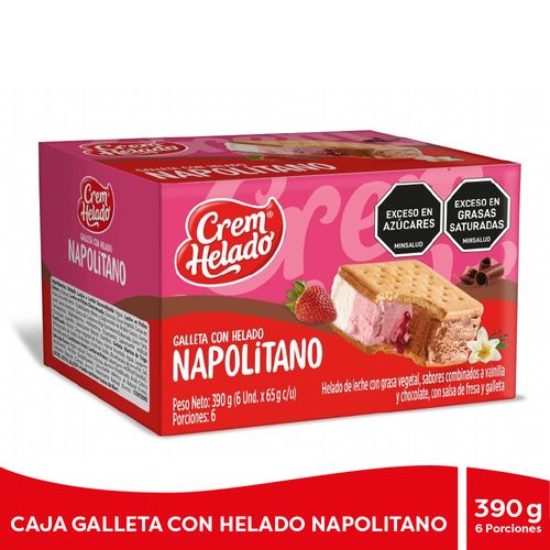 PACK GALLETA HELADO NAPOLITANO *390GR