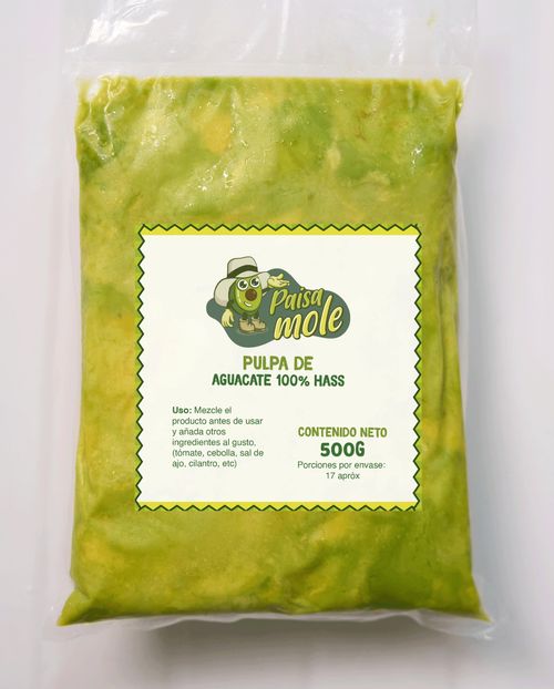 PULPA AGUACATE HASS PAISAMOLE *500GR