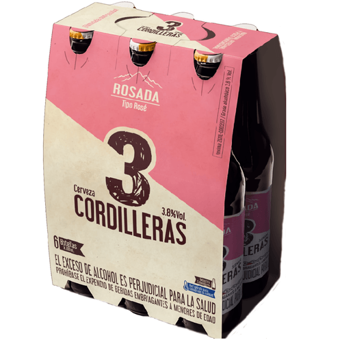 CERVEZA 3 CORDILLERAS ROSADA*6UND*300ML