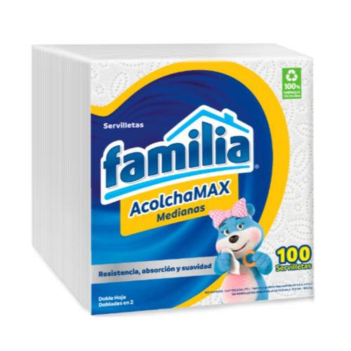 SERVILLETA FAMILIA ACOLCHAMAX MED*100UND