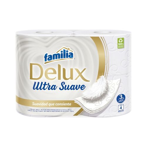 PAPEL HIGIENICO DELUX FAMILIA  x 4ROLLOS