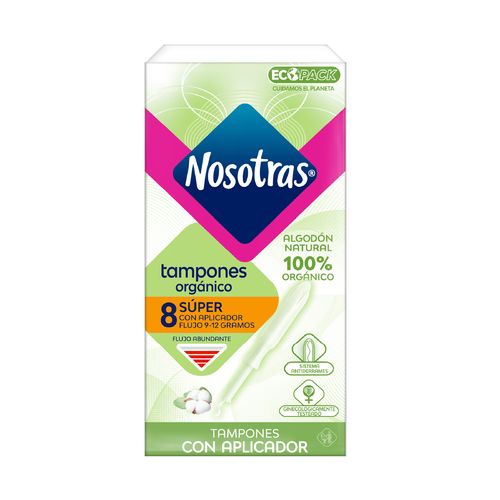 TAMPONES ORGANICO APLIC SUP NOSOTRASx 8U